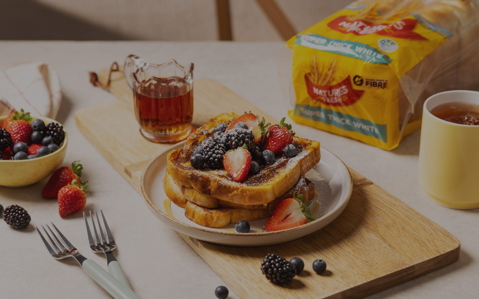 Natures Fresh Super Thick White Bread French Toast Recipe NZ DARKEN v2